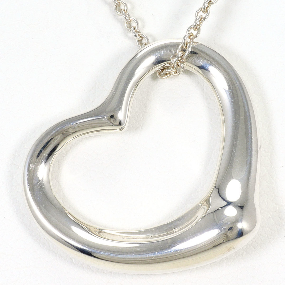 Tiffany & Co. Open Heart Silver Necklace, Total Weight 9.9g, 46cm, Jewelry